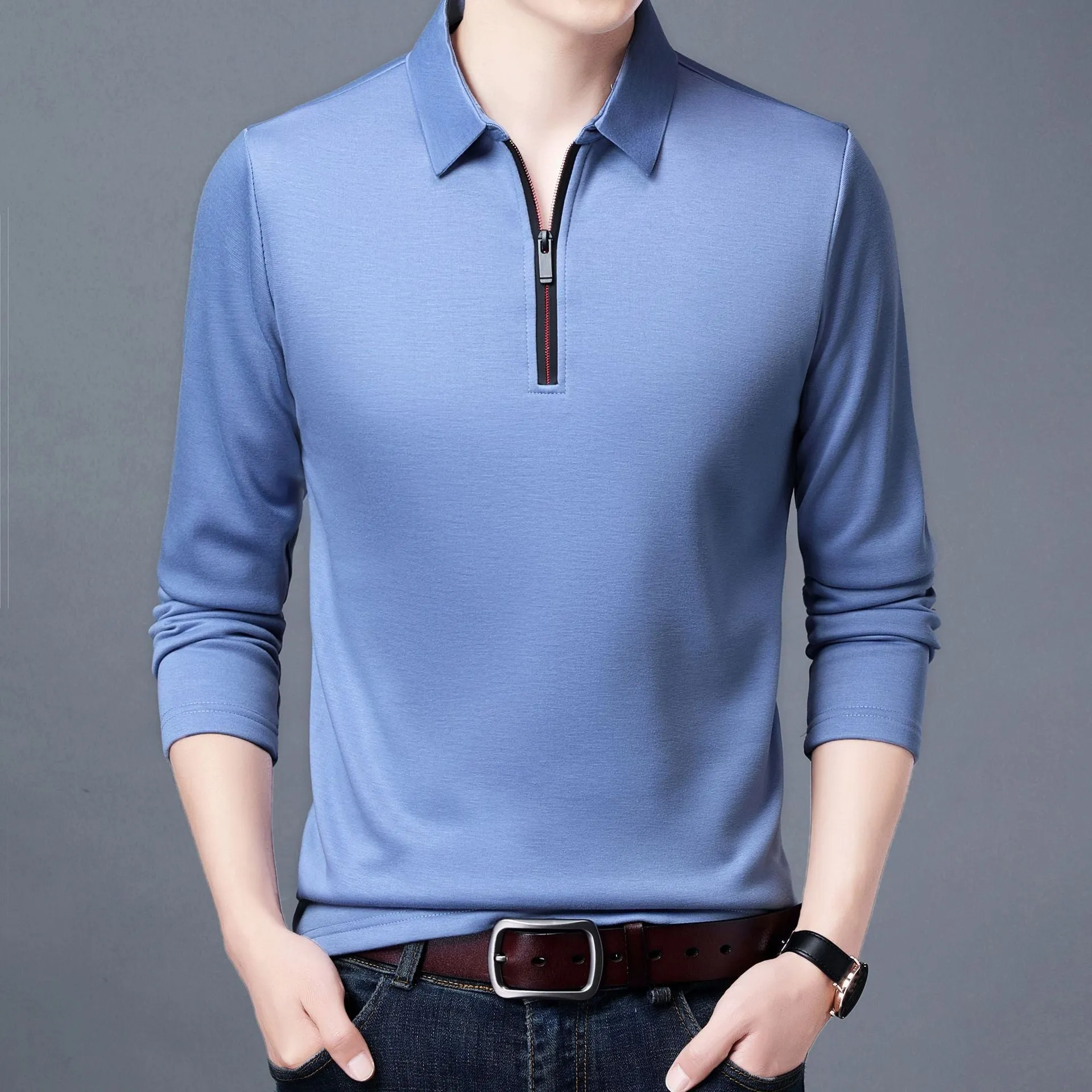New Men's Long Sleeve POLO Shirts