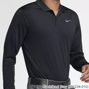 Nike Dri-FIT Victory Long Sleeve Standard Fit Golf Polo 2XL Black/Cool Grey (891234-010)
