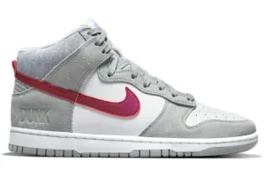 Nike Dunk High Light Smoke Grey Gym Red