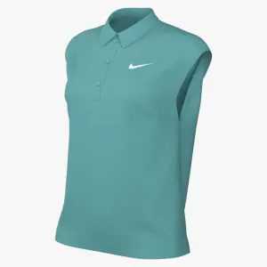 Nike Women's Court Dri Fit Victory Top in Washed Teal/White