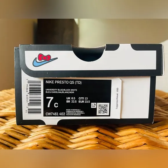 NIKE x Hello Kitty Presto QS Sneakers Shoes Baby Toddler