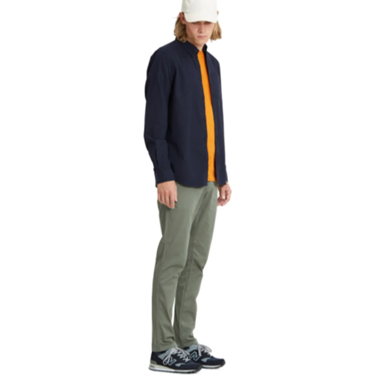 Norse Projects Anton Brushed Flannel Shirt Dark Navy
