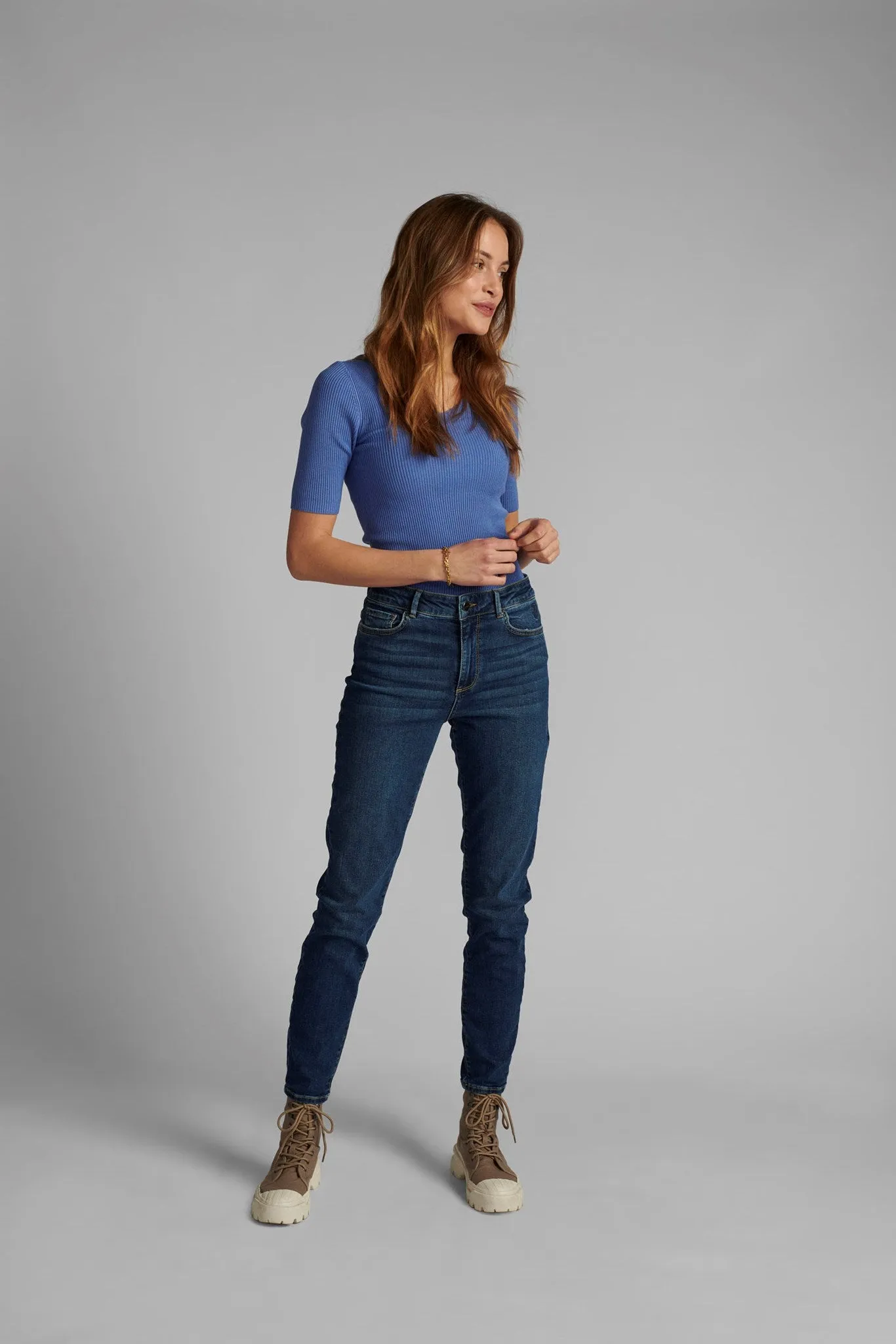 NUCANYON JEANS - Medium Blue Denim