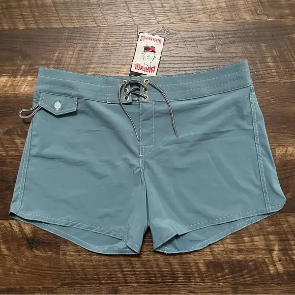 NWT Birdwell beach britches 405 lace up board shorts federal blue women’s 14