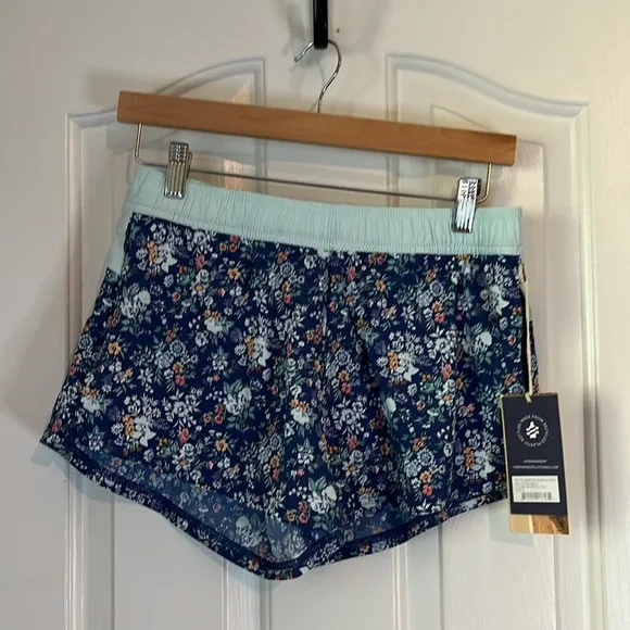 NWT Fair Harbor | The Atlantique Board Short Blue Floral Swim Beach Size Small