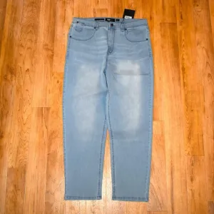 NWT Women's Barbell Apparel Mom Fit Distressed Blue Denim Jeans Sz 31