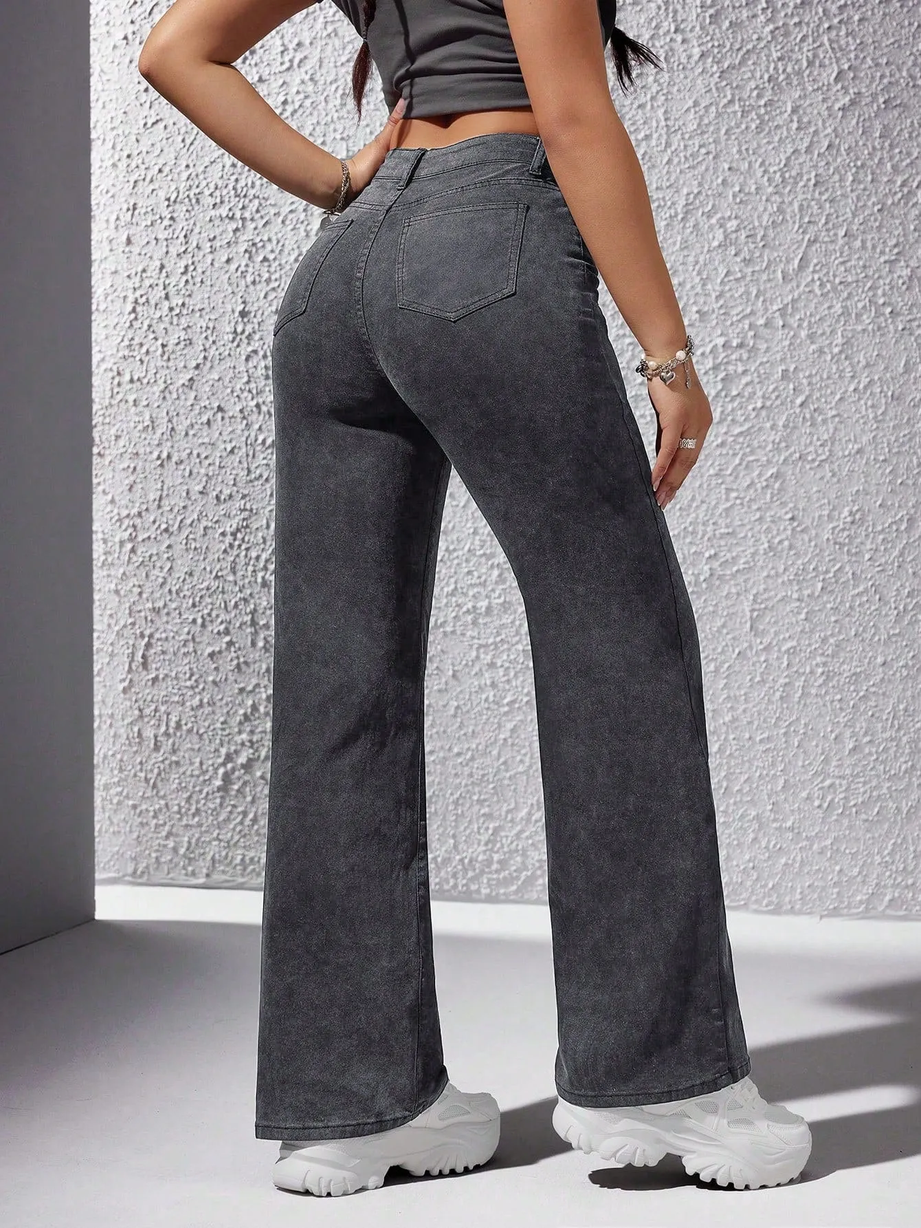 Obsidian Straight Fit High-Waist Denim