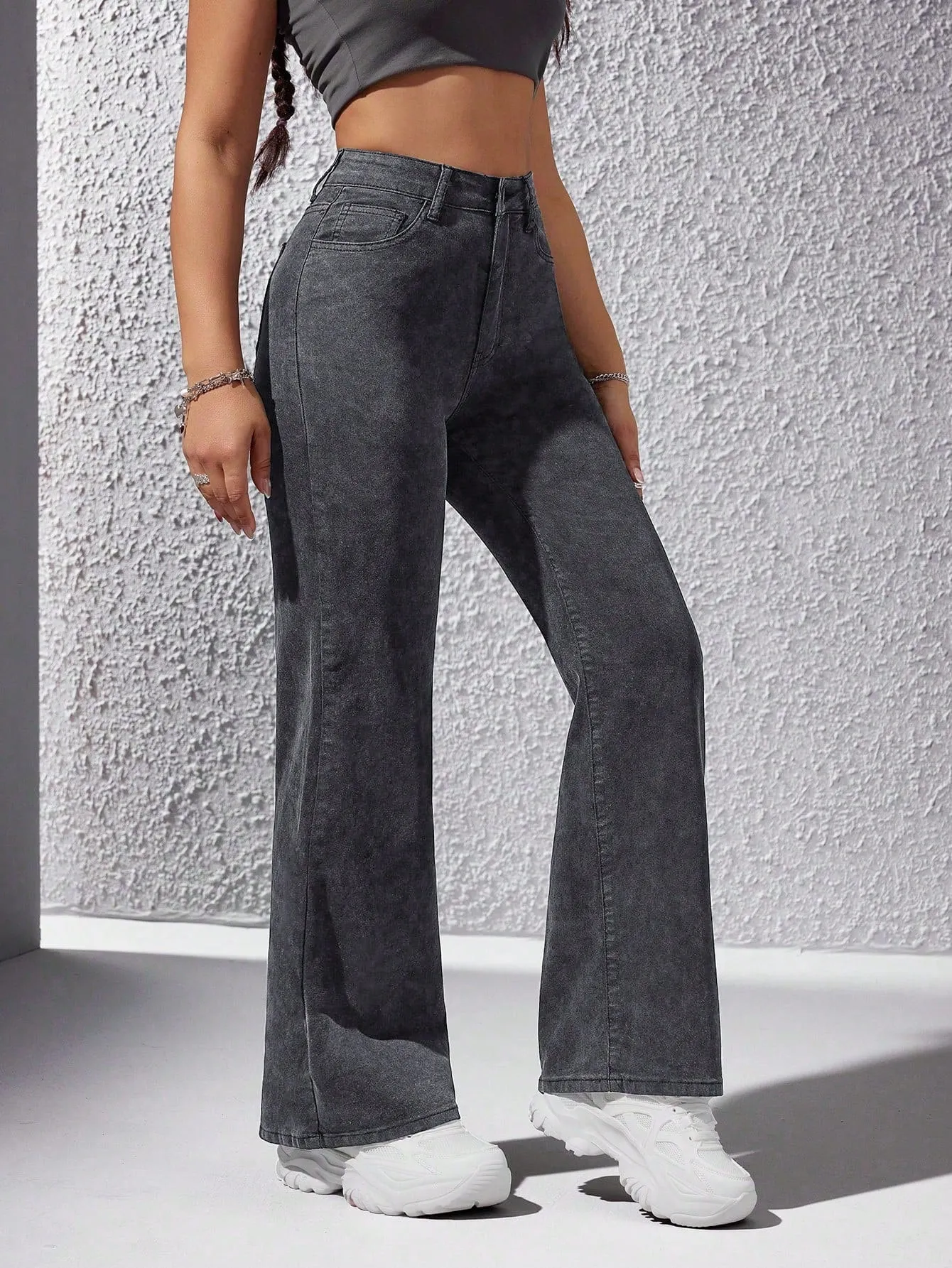 Obsidian Straight Fit High-Waist Denim