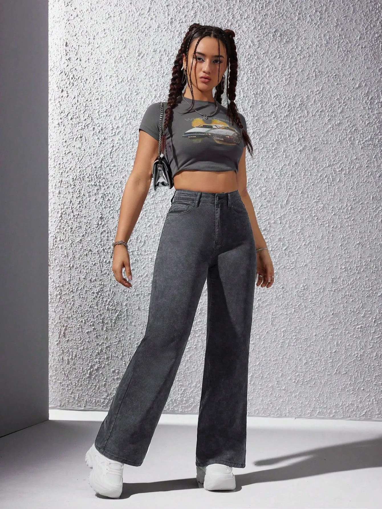 Obsidian Straight Fit High-Waist Denim