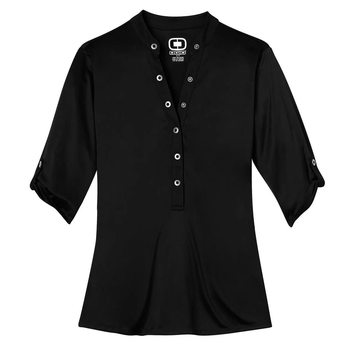 OGIO Crush Henley. LOG111 Blacktop