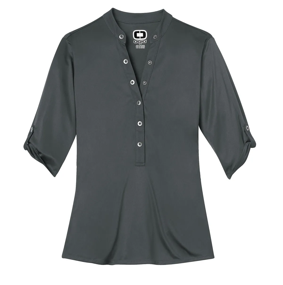 OGIO Crush Henley. LOG111 Diesel Grey