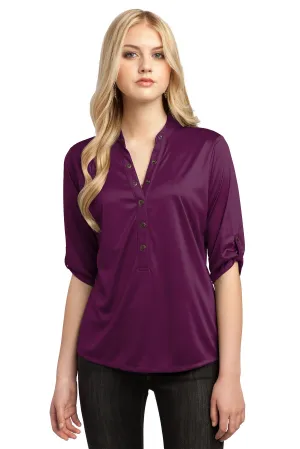 OGIO Crush Henley. LOG111 Purple Luxe