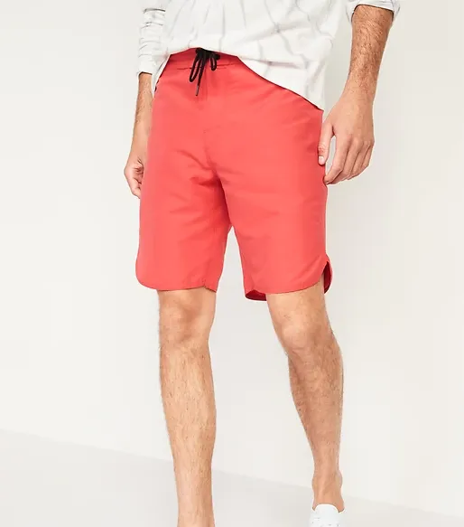 OLD NAVY CALIFORNIA Solid-Color Dolphin-Hem Board Shorts for Men