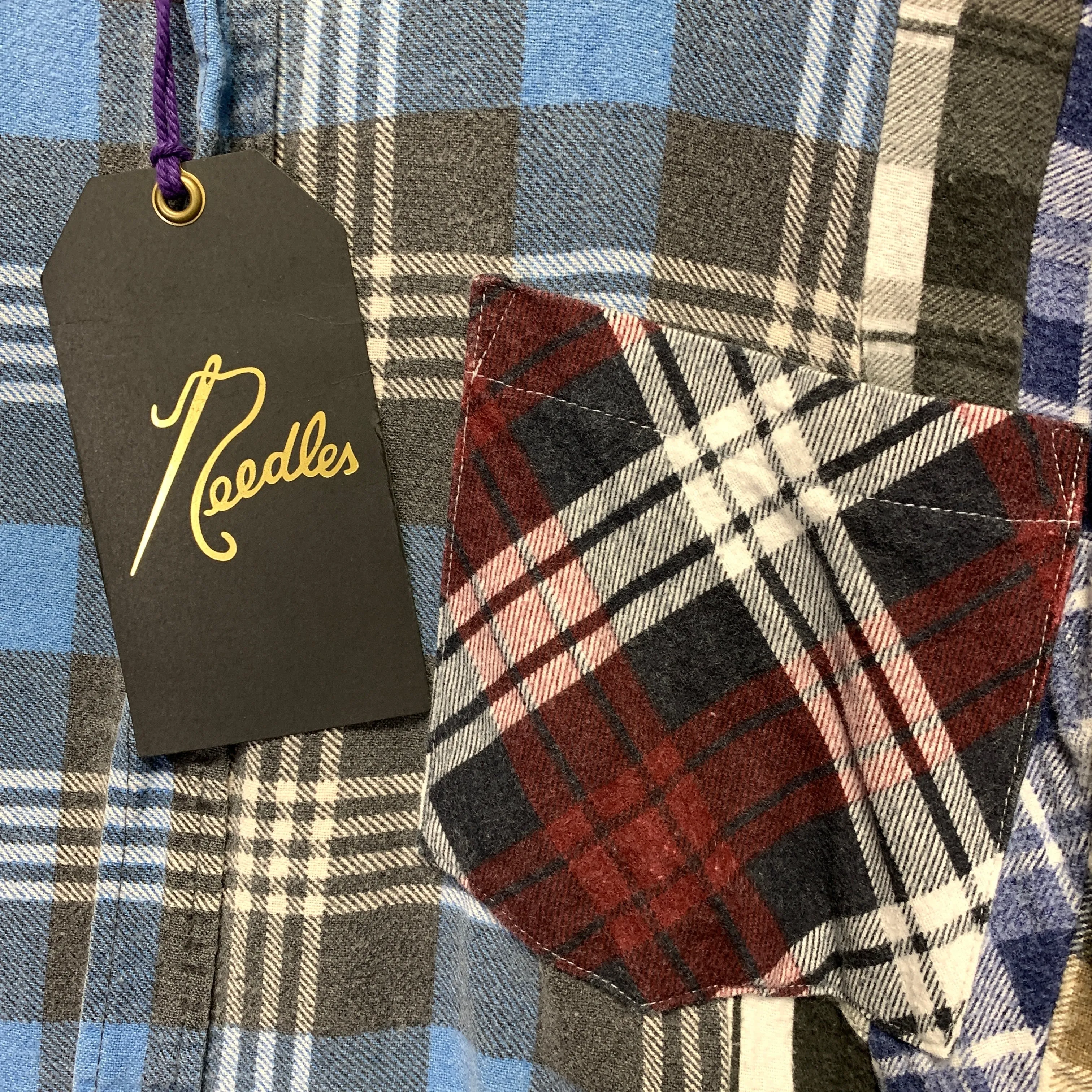 [OS] Needles Rebuild 7 Cut Oversized Flannel Shirt