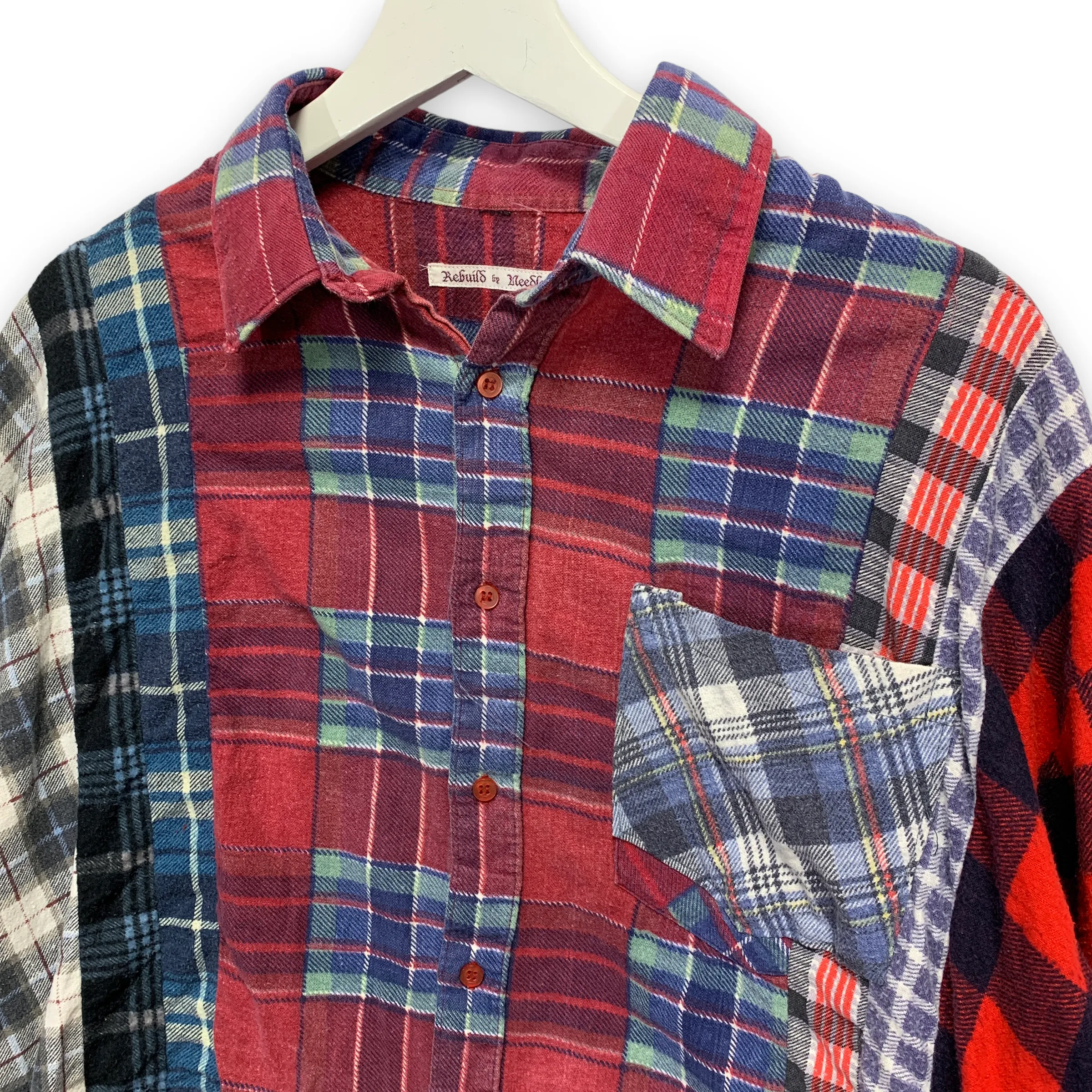 [OS] Needles Rebuild 7 Cut Oversized Flannel Shirt