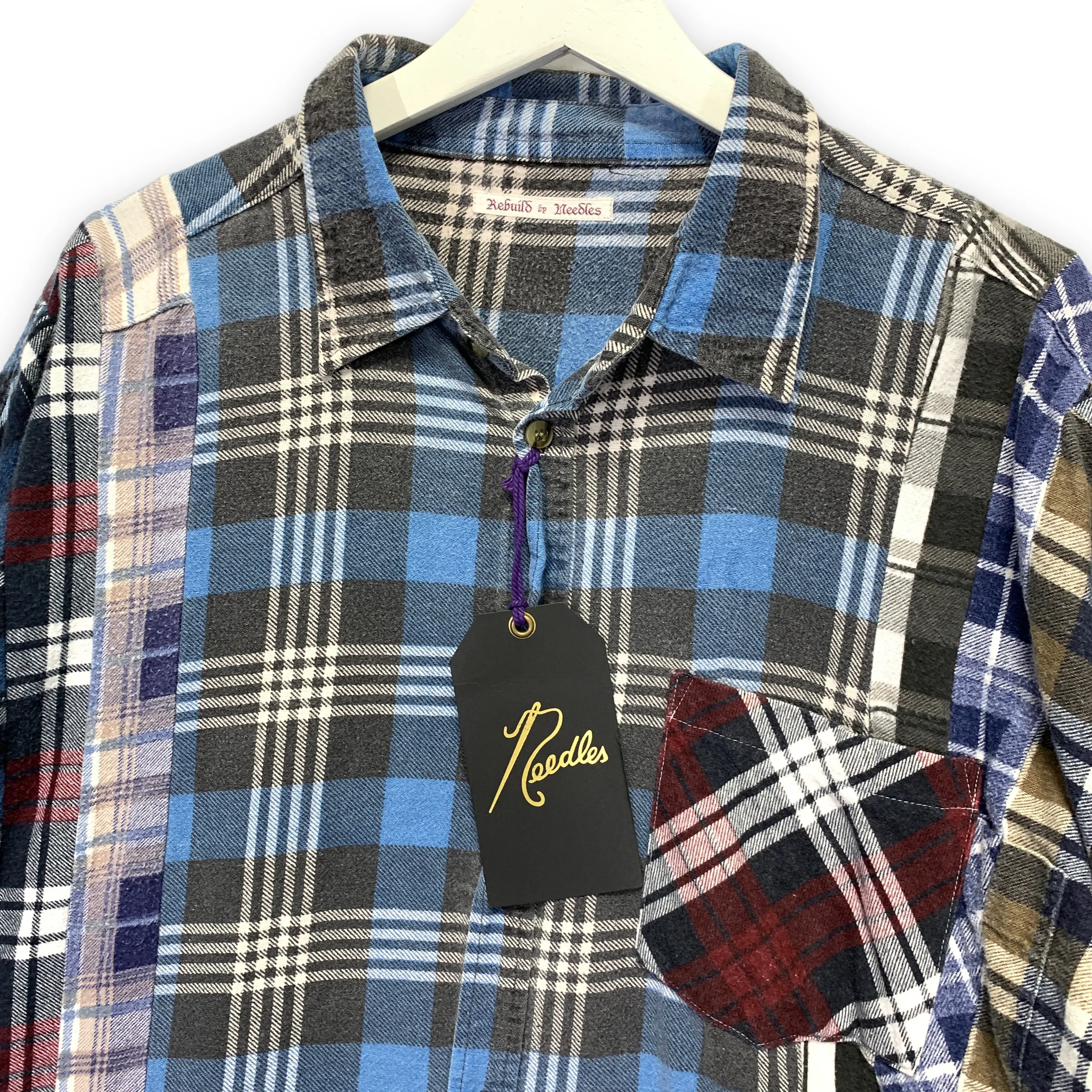 [OS] Needles Rebuild 7 Cut Oversized Flannel Shirt