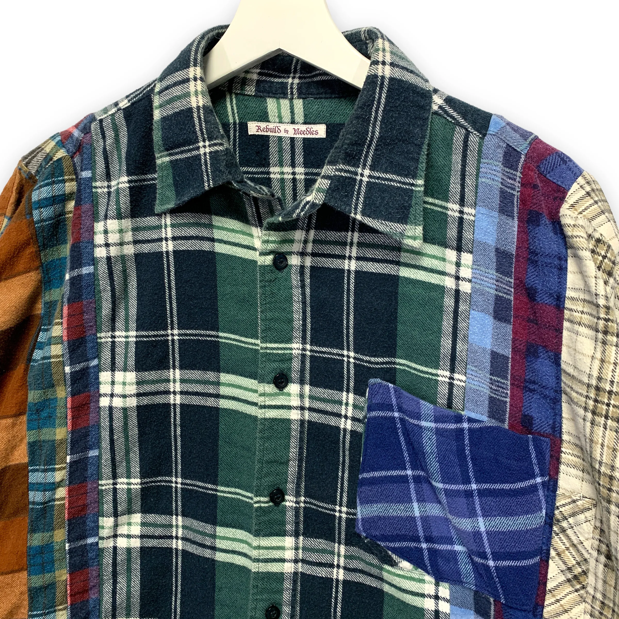 [OS] Needles Rebuild 7 Cut Oversized Flannel Shirt