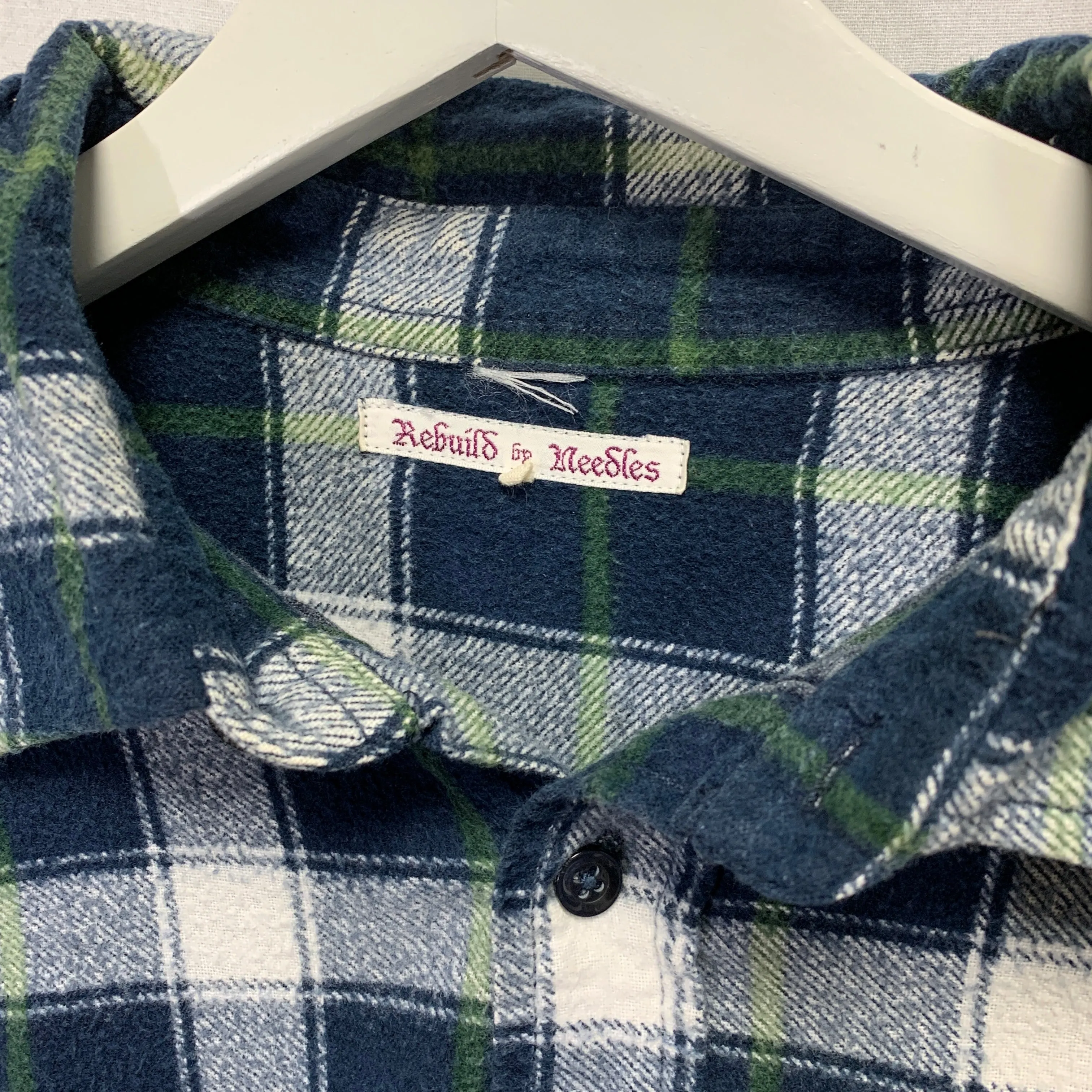 [OS] Needles Rebuild 7 Cut Oversized Flannel Shirt
