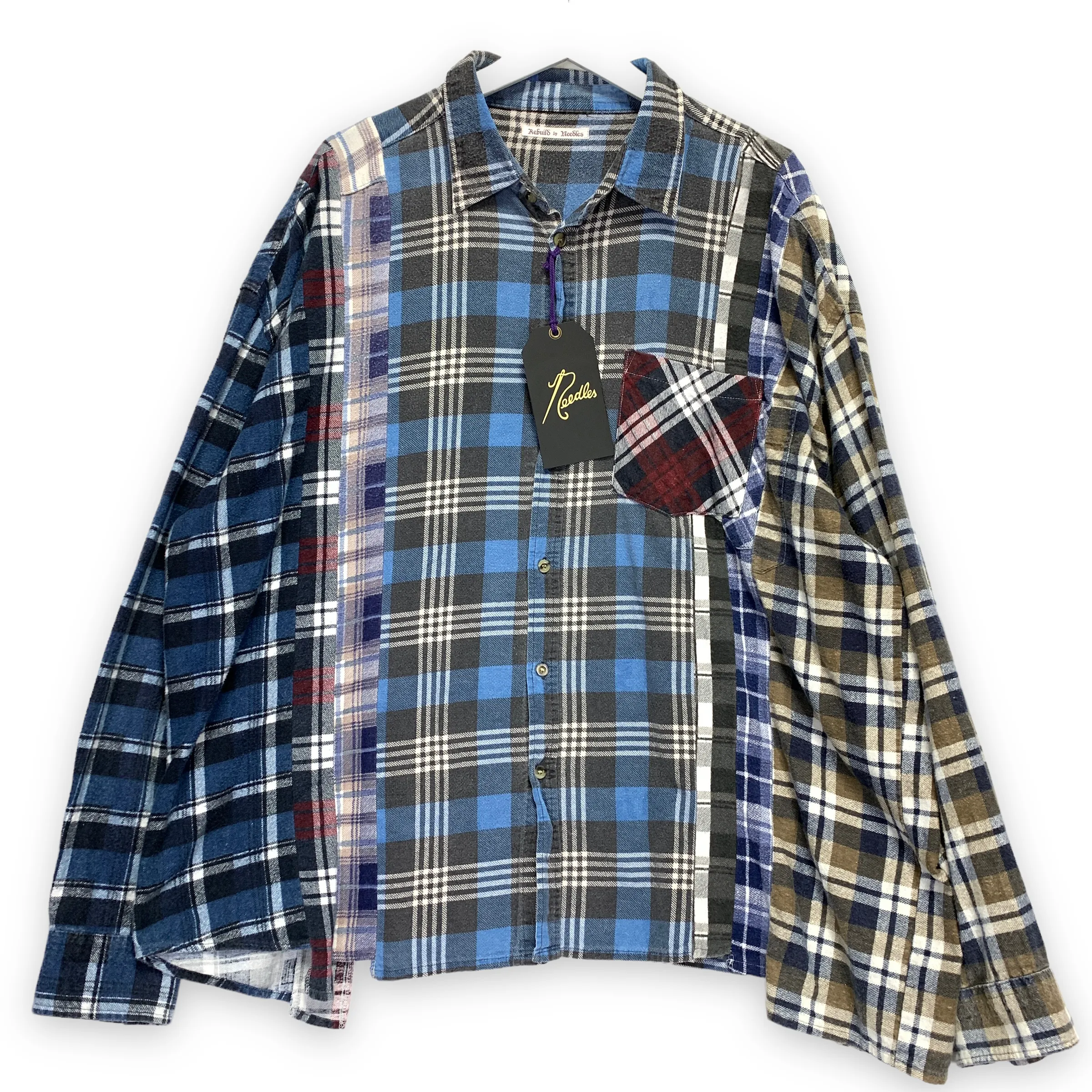 [OS] Needles Rebuild 7 Cut Oversized Flannel Shirt