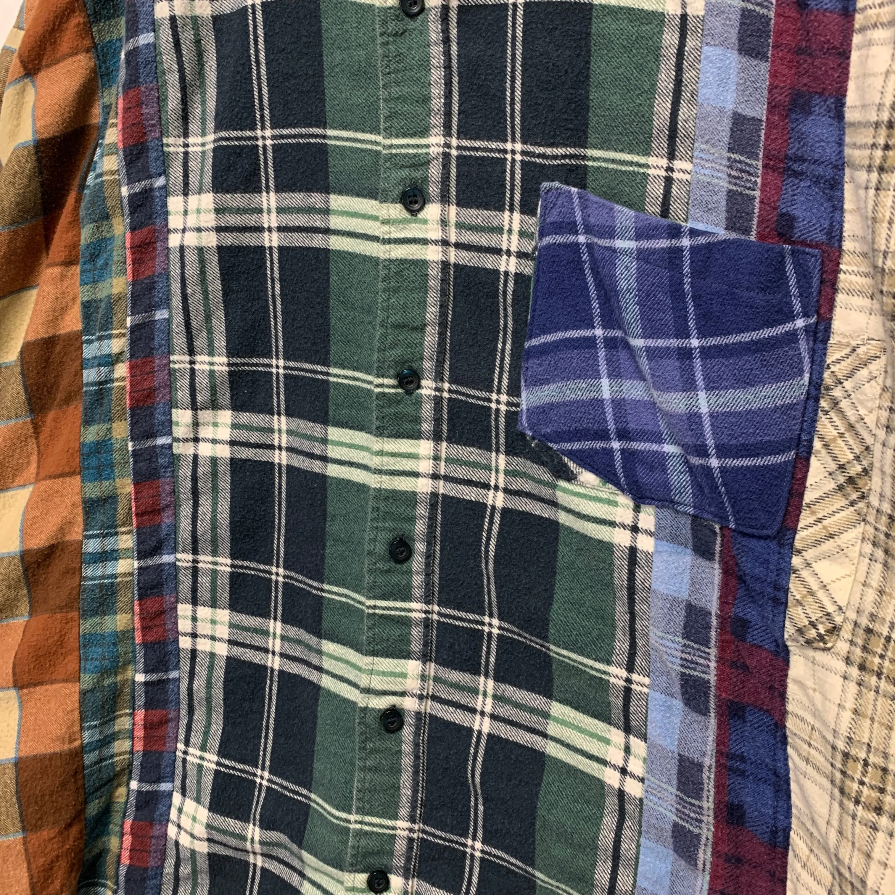 [OS] Needles Rebuild 7 Cut Oversized Flannel Shirt