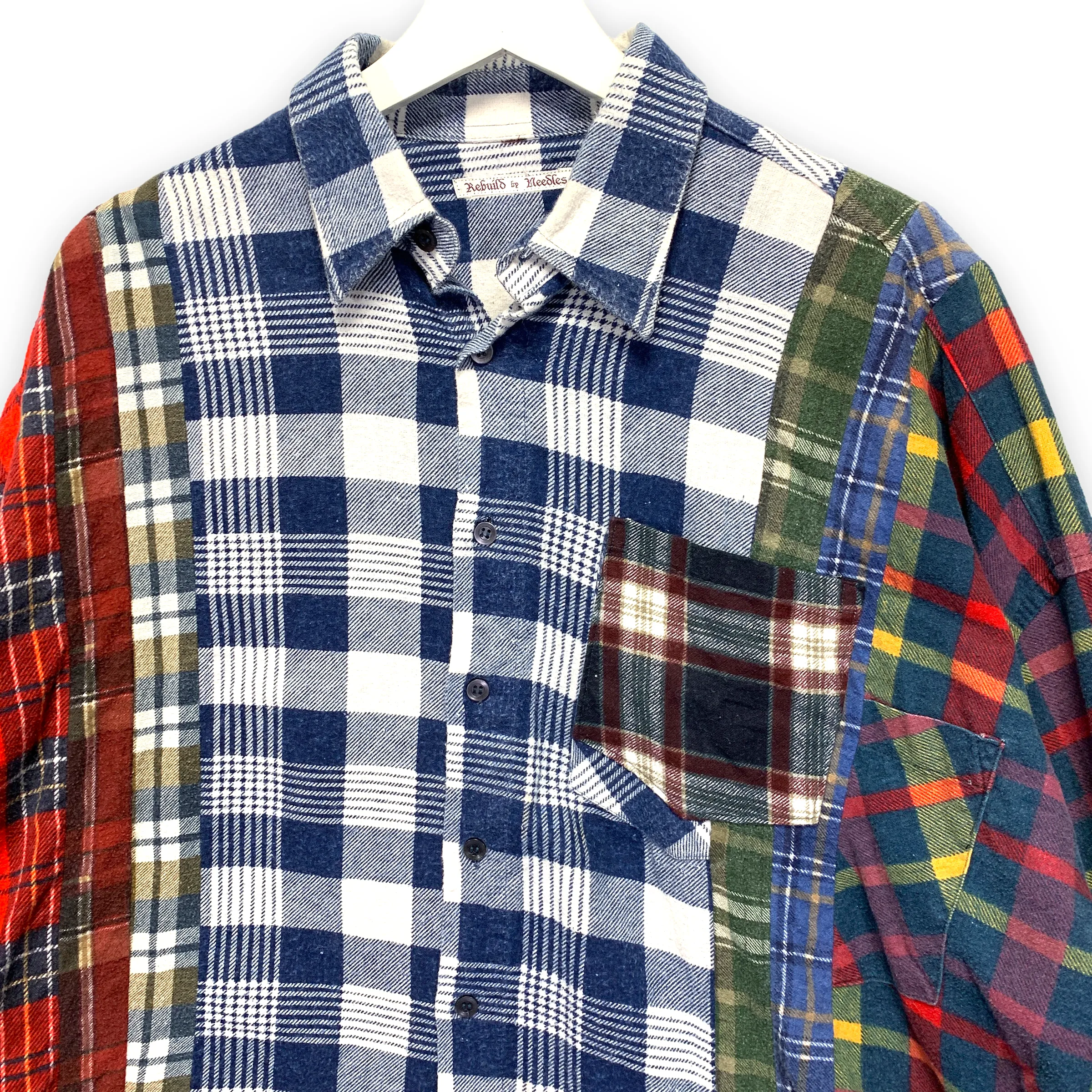 [OS] Needles Rebuild 7 Cut Oversized Flannel Shirt