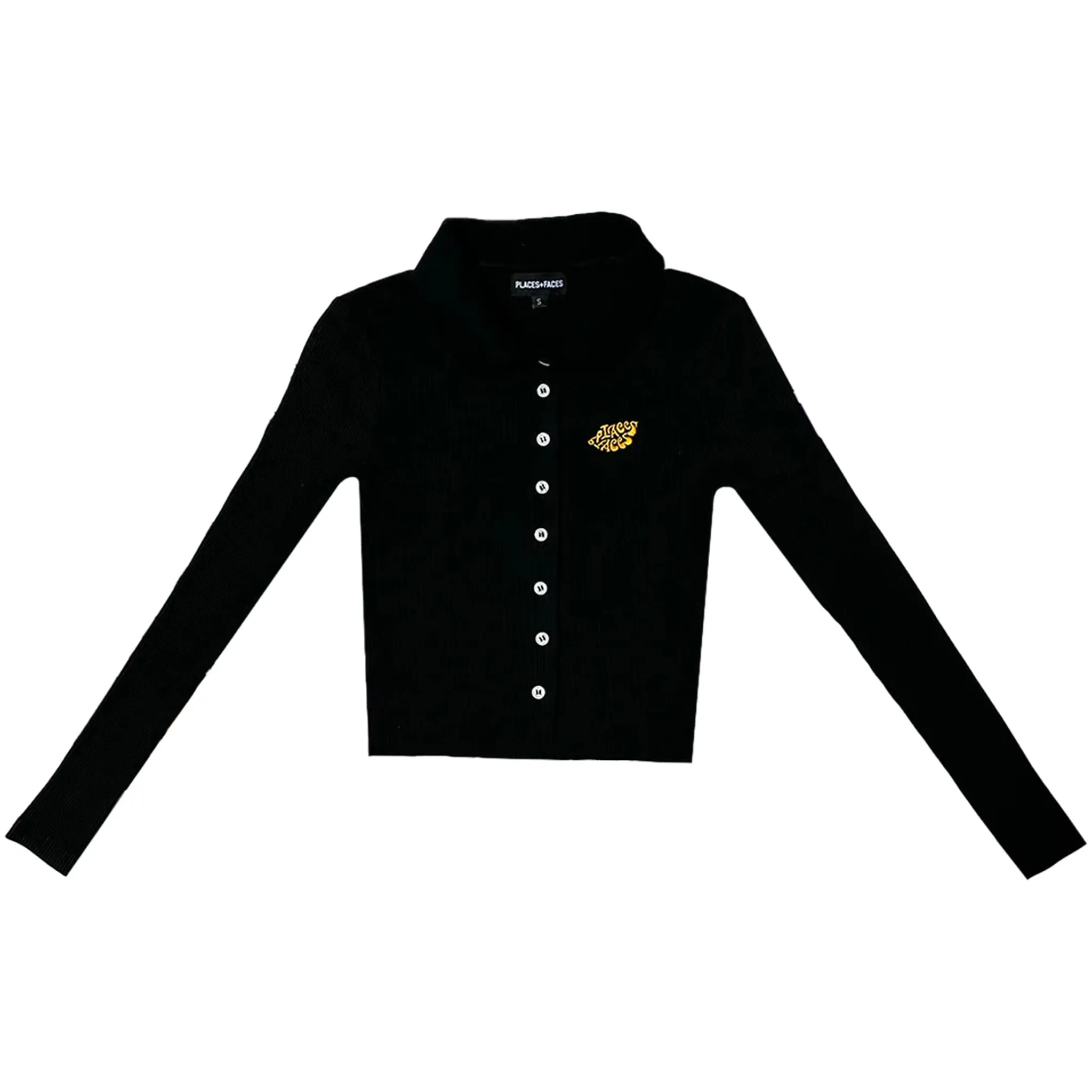 P F Longsleeve Polo (Black)
