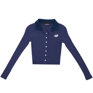 P F Longsleeve Polo (Navy)