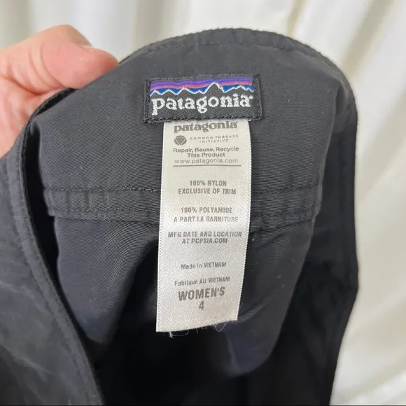 Patagonia black nylon board shorts