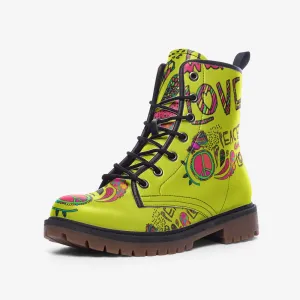 Peace & Love Vegan Combat Boots