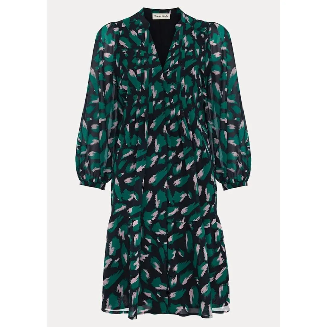 Phase Eight Abstract Penele Dress - Green Multi