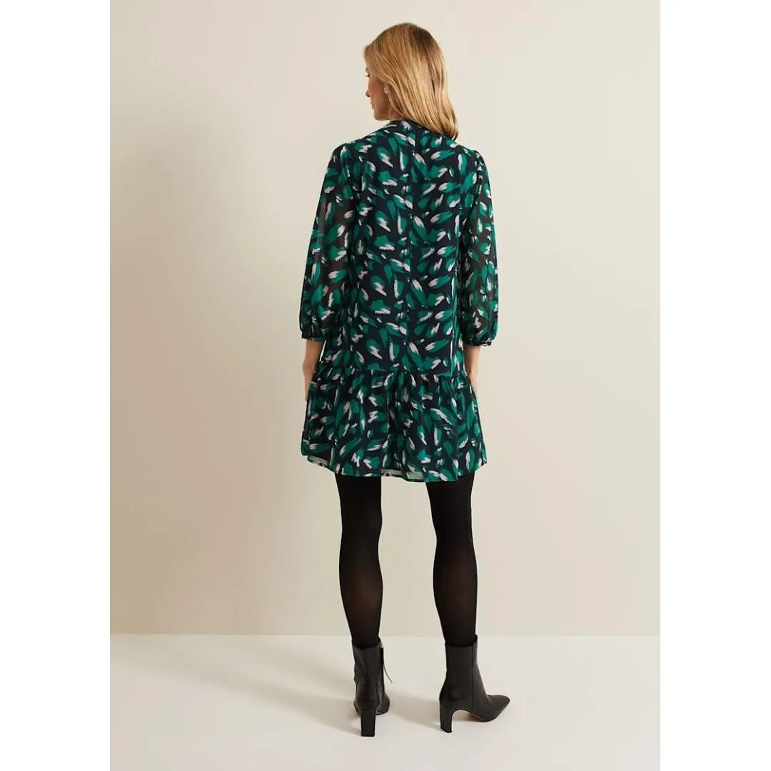 Phase Eight Abstract Penele Dress - Green Multi