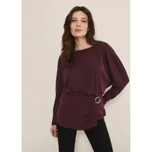 Phase Eight Lusinda Trim Detail Top - Aubergine