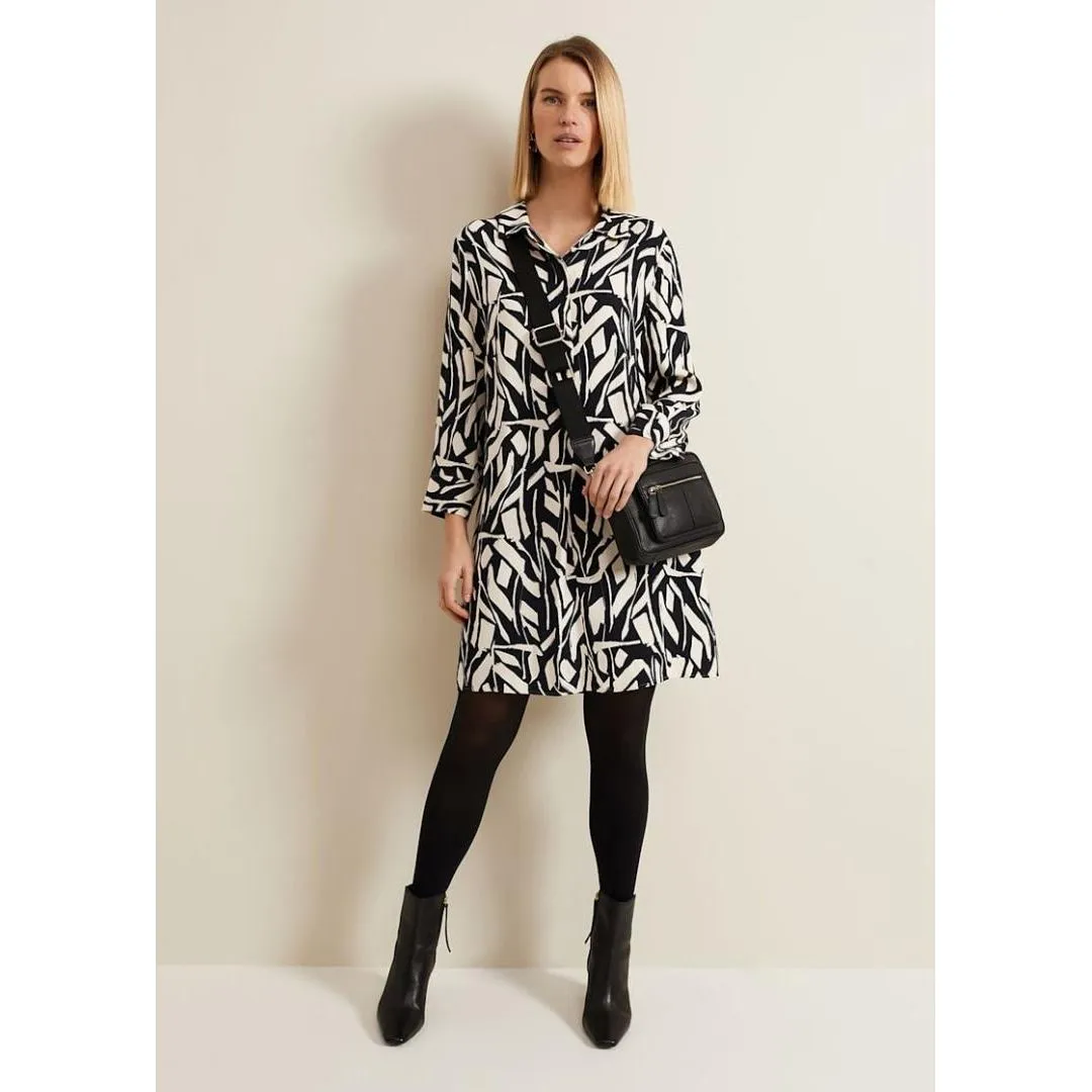 Phase Eight Ruby Geo Tunic Dress - Black Multi