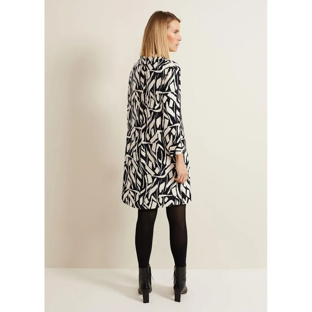 Phase Eight Ruby Geo Tunic Dress - Black Multi