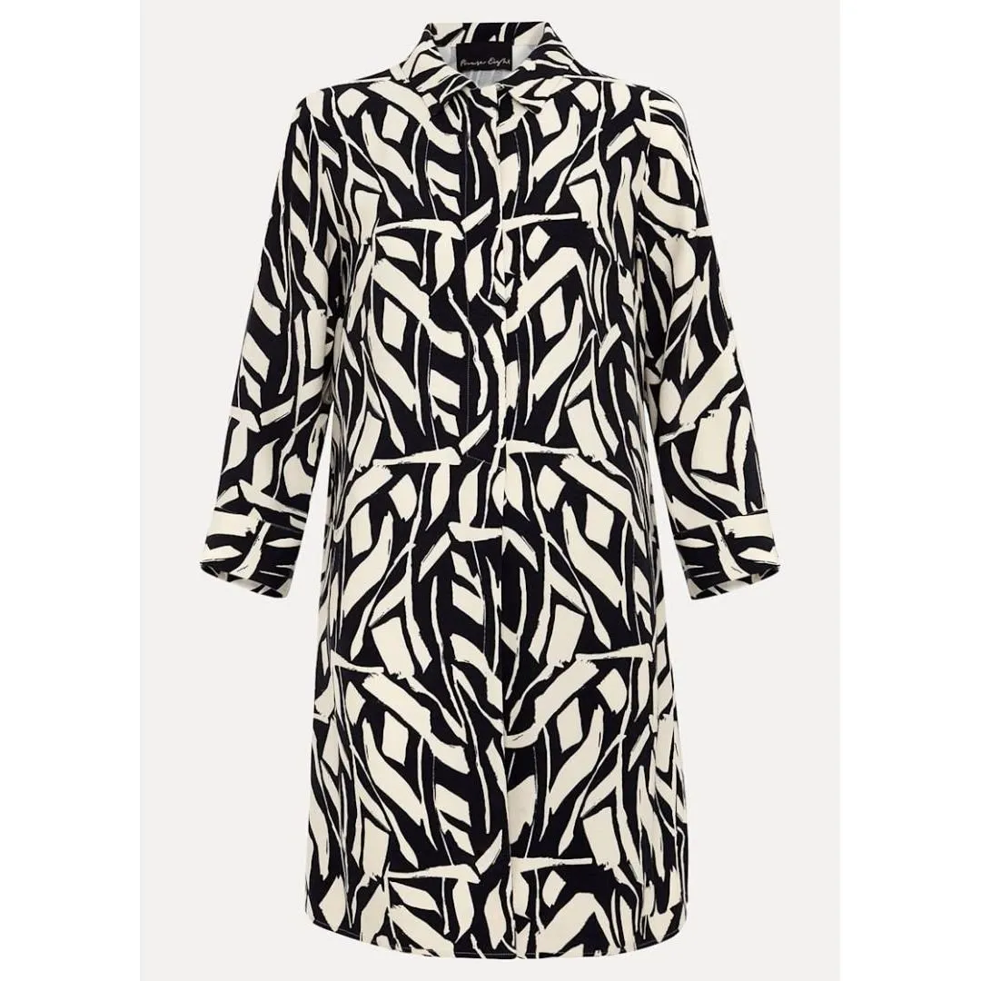 Phase Eight Ruby Geo Tunic Dress - Black Multi