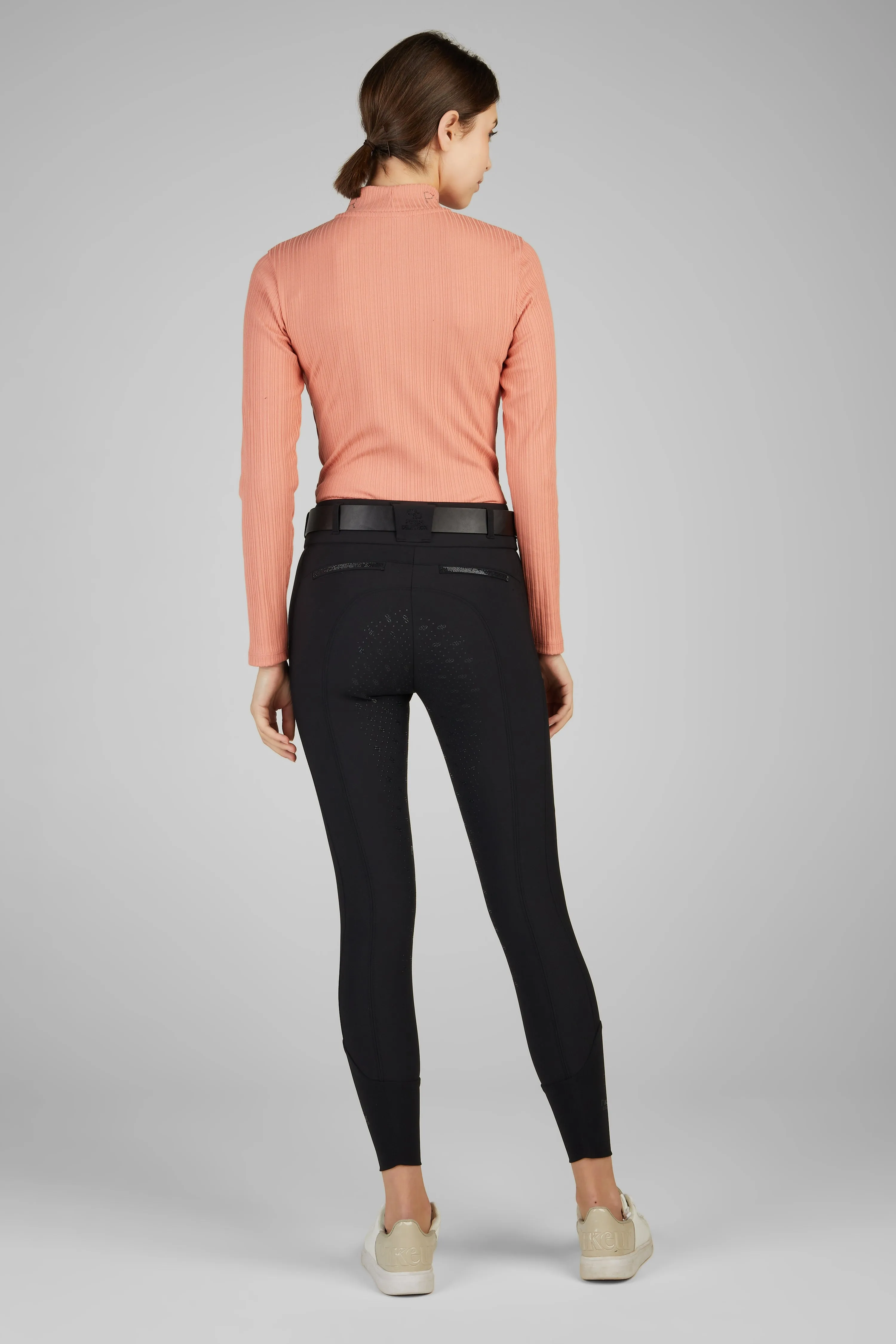 Pikeur selection roll neck top in Peach