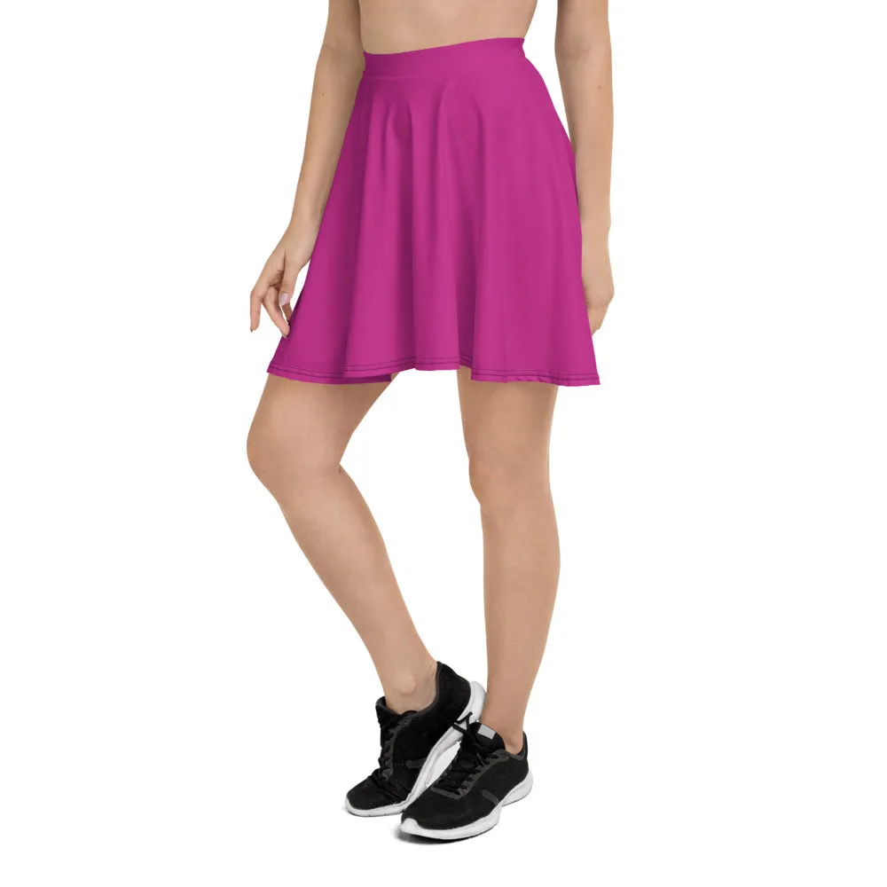 Plain Skater Skirt - Fuchsia