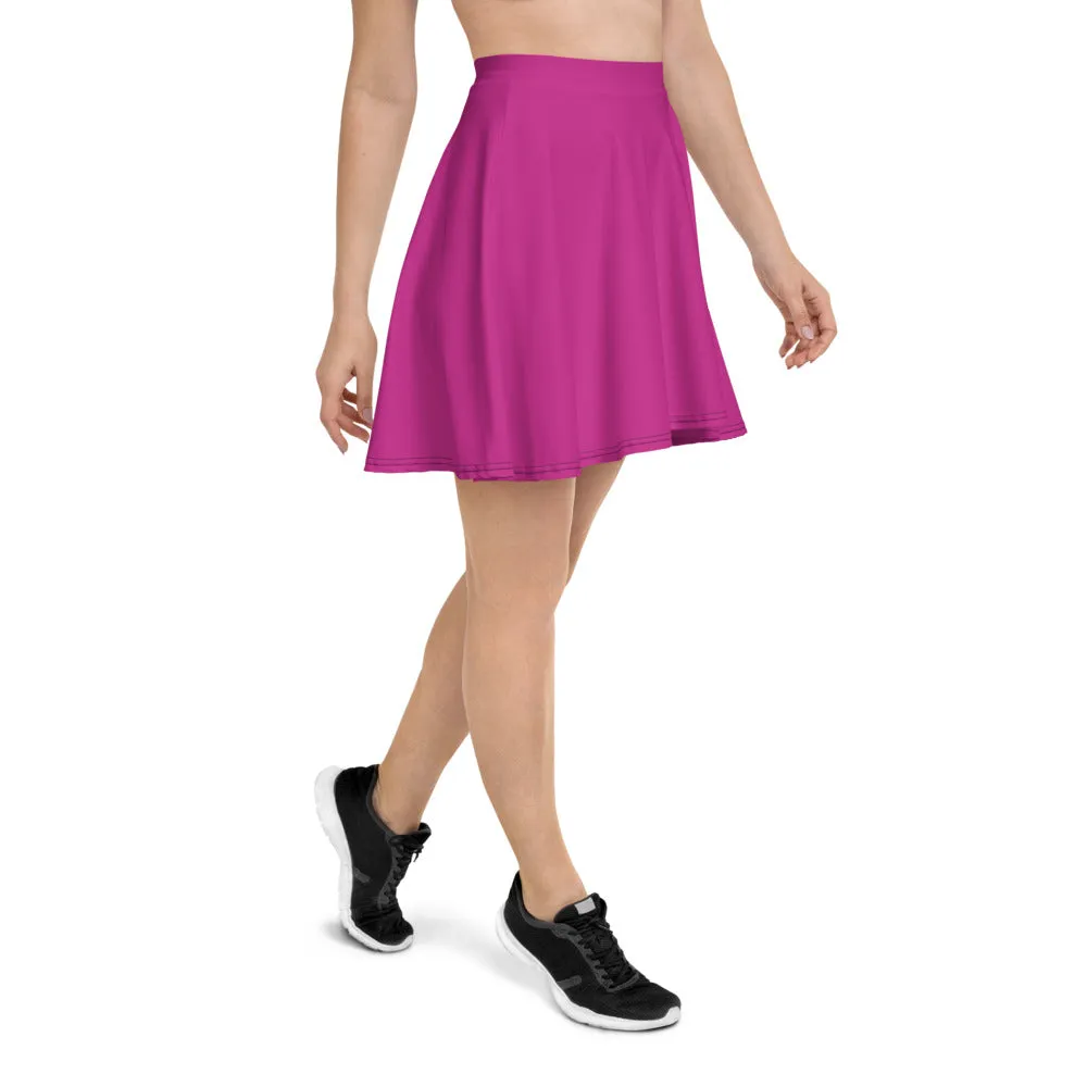 Plain Skater Skirt - Fuchsia