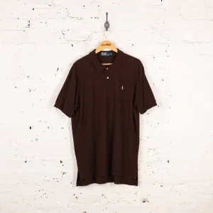 Polo Ralph Lauren Short Sleeve Polo Shirt - Brown - XL