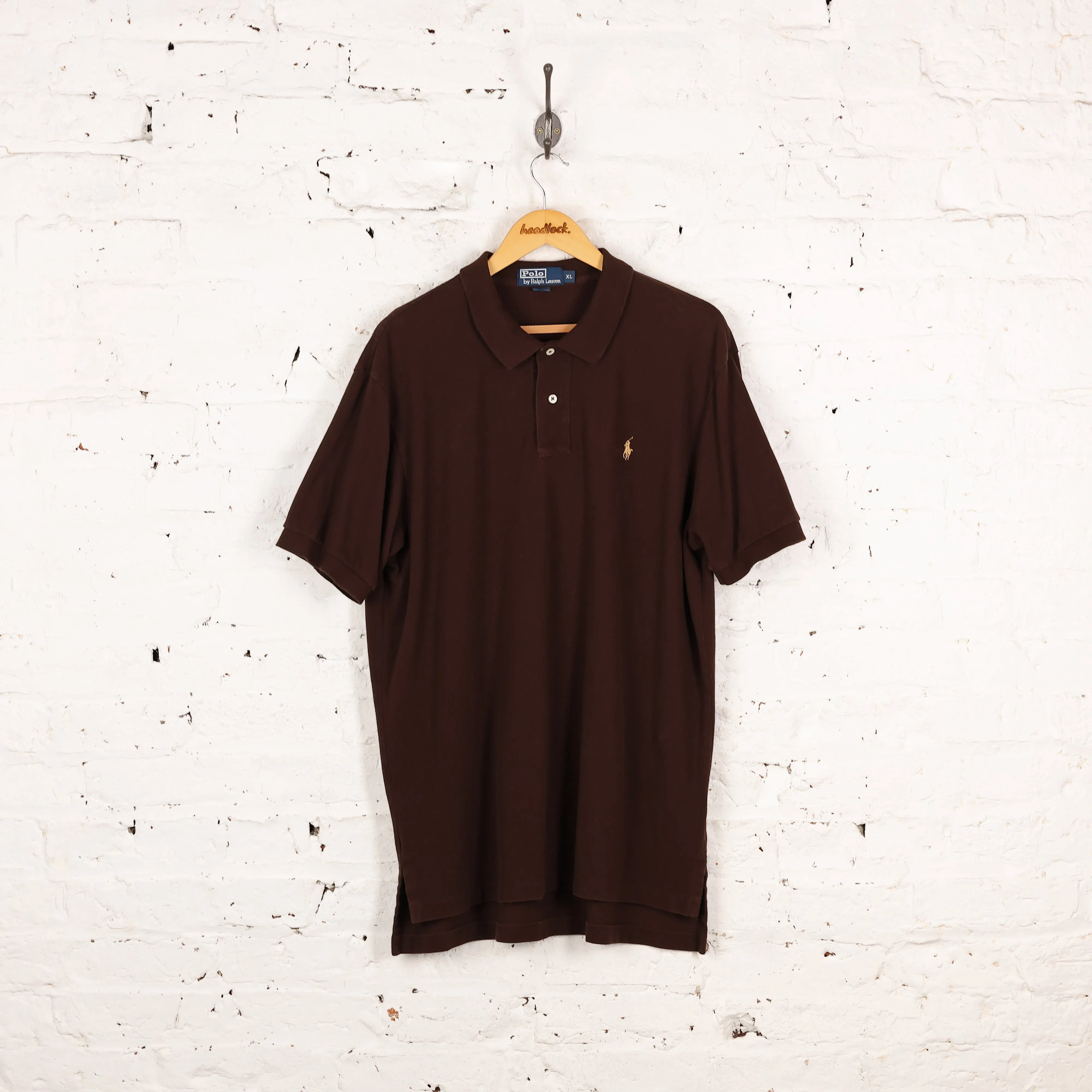 Polo Ralph Lauren Short Sleeve Polo Shirt - Brown - XL