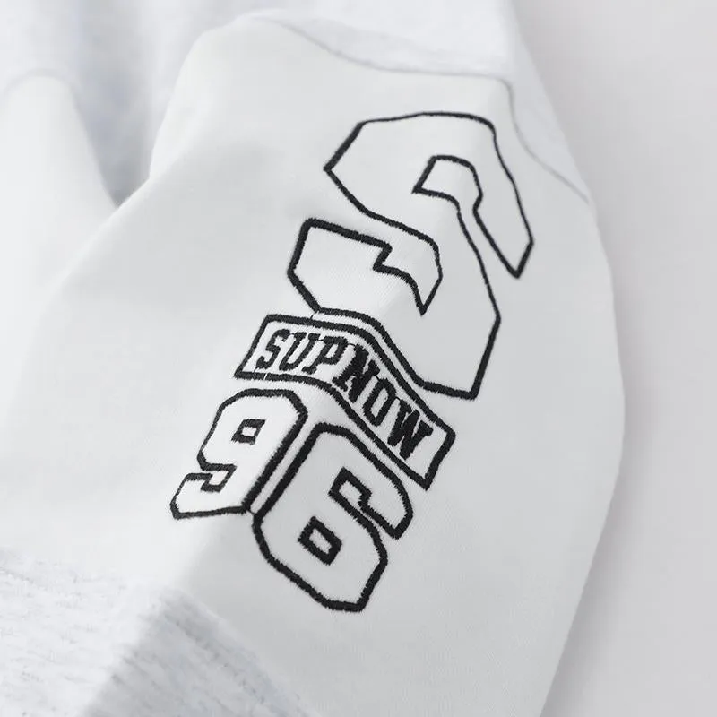 Polo Shirts Color Contrast Raglan Sleeve T Shirts Summer Casual Streetwear Short Sleeve Sports Style Zip Up