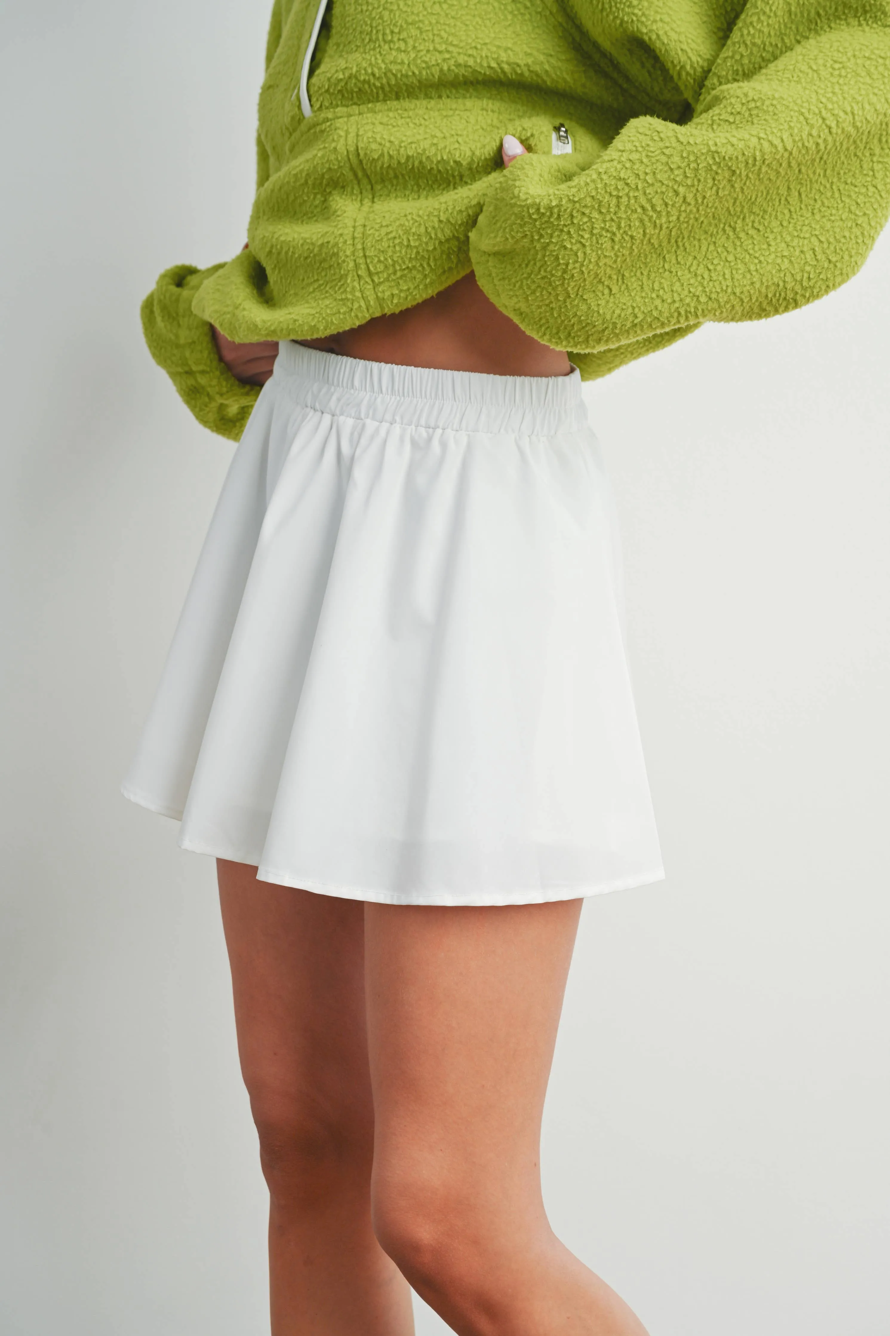 Poplin Waist Elastic Skater Skirts