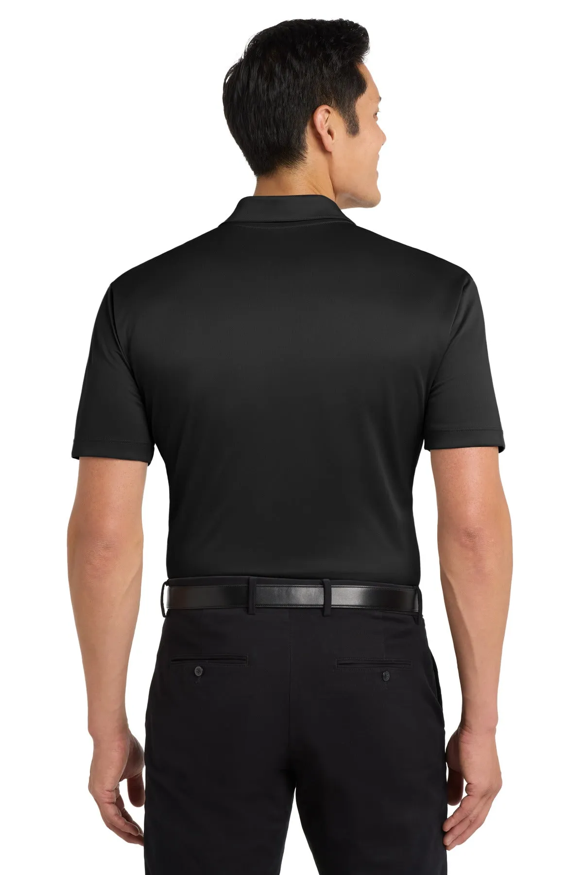 Port Authority Tall Silk Touch Performance Polo. TLK540 Black Tall