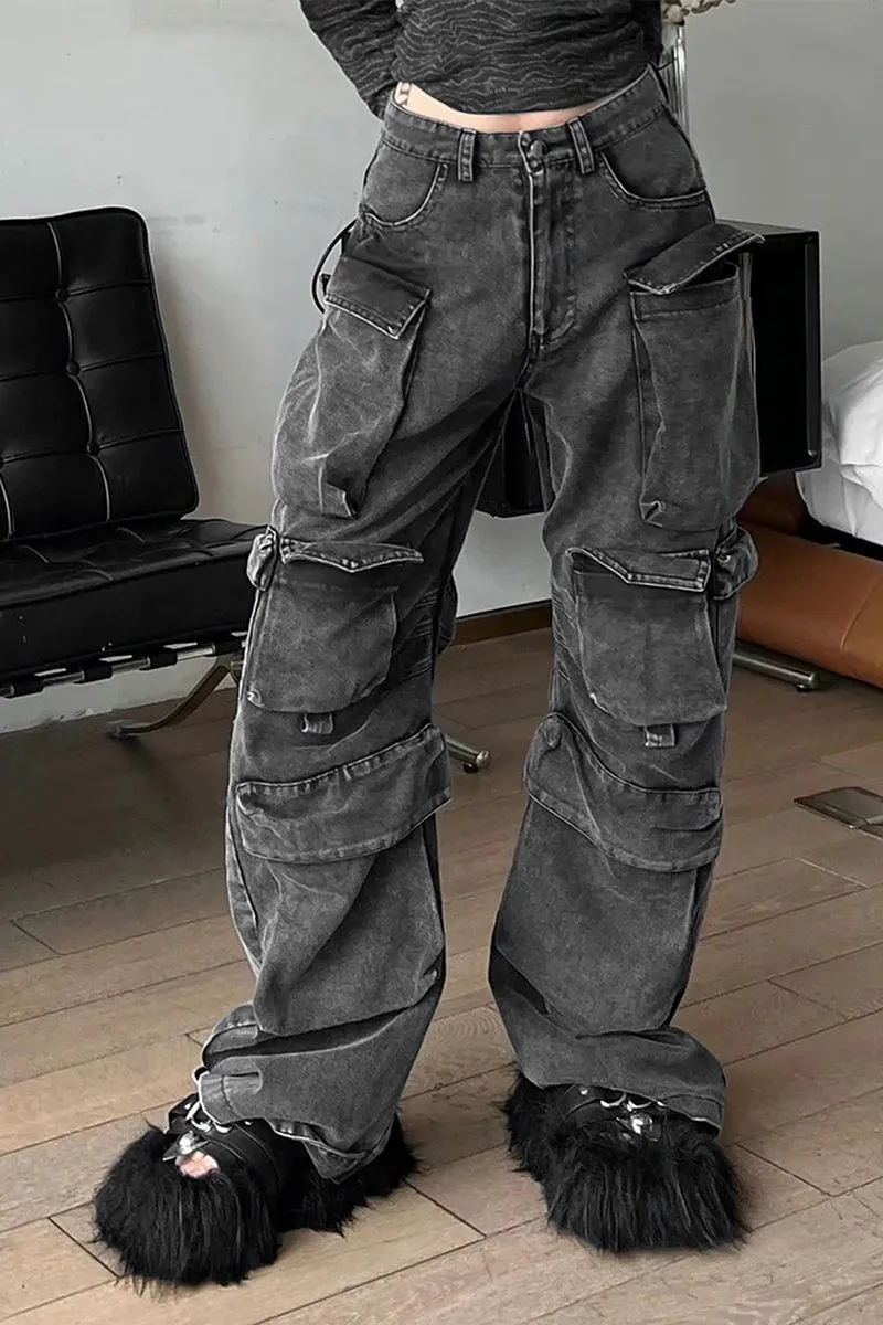 PT3096 Denim Cargo Jeans Pant