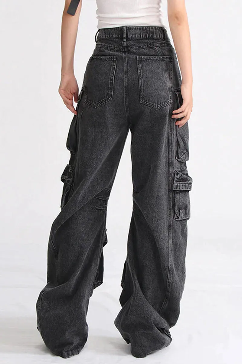PT3096 Denim Cargo Jeans Pant