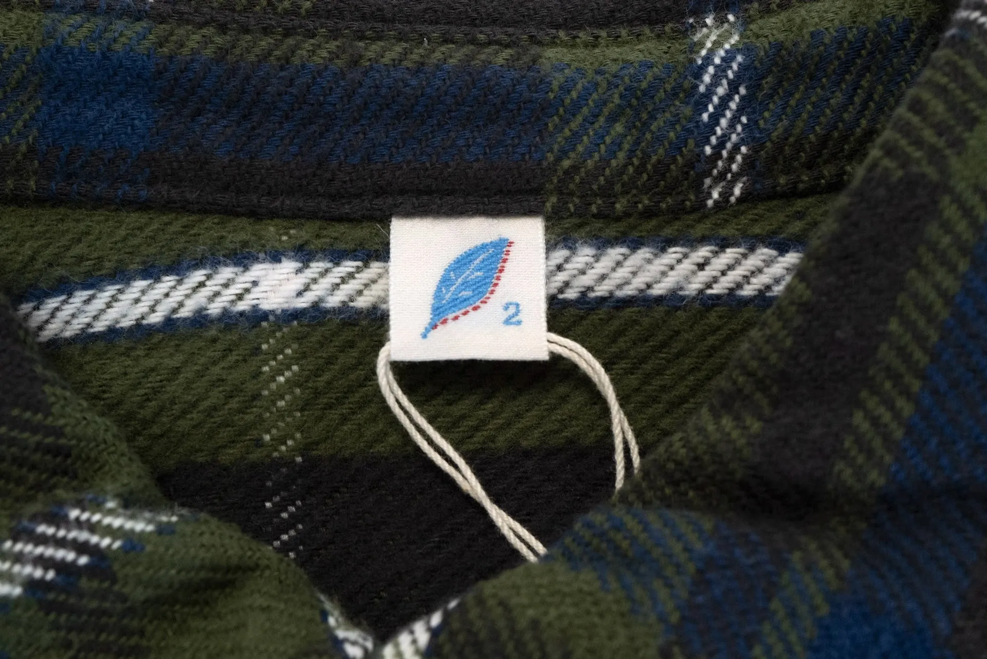 Pure Blue Japan 11oz Raised Flannel Early Workshirt (Olive)