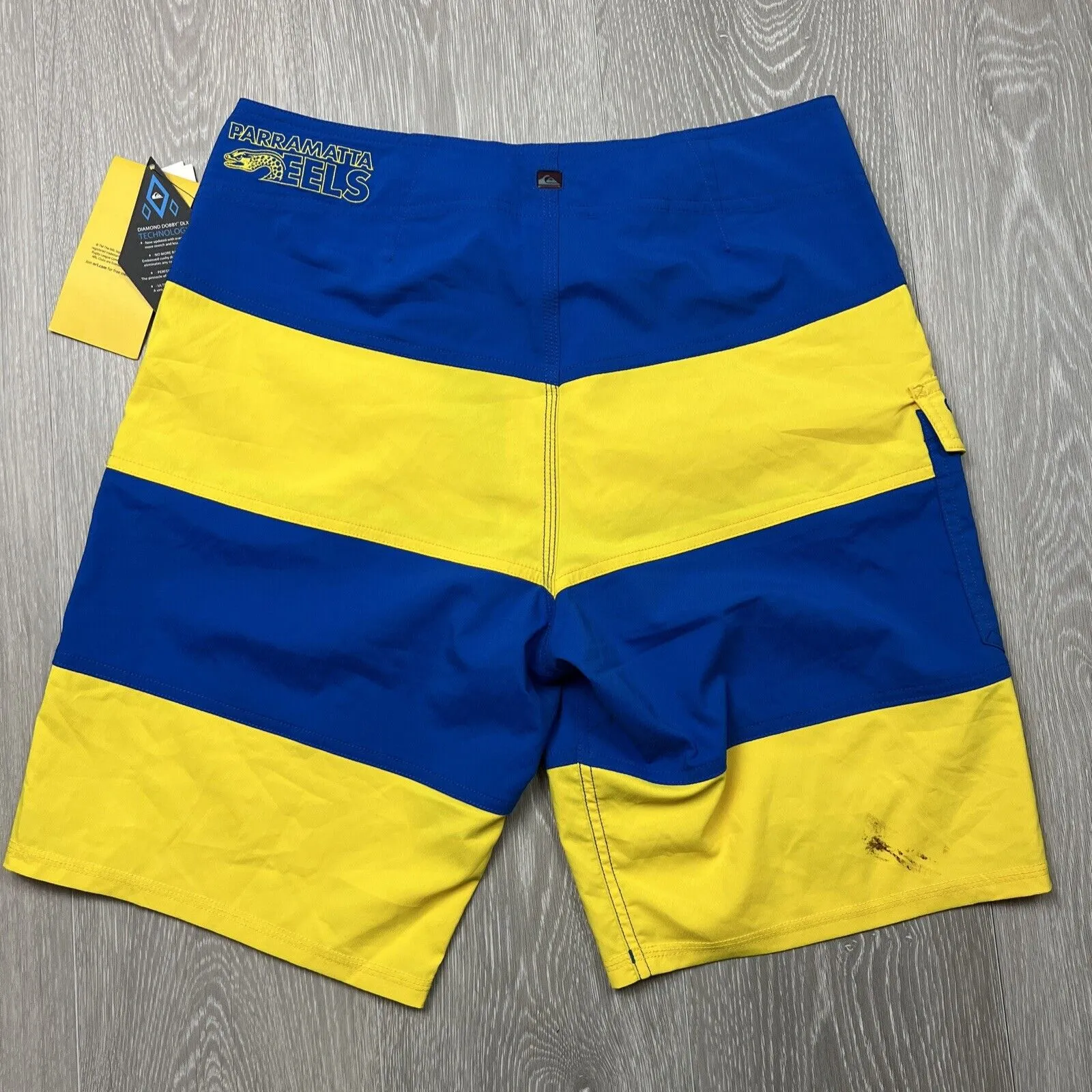 Quiksilver Mens Parramatta Eels Board Shorts Size 30 (New with grubby mark)