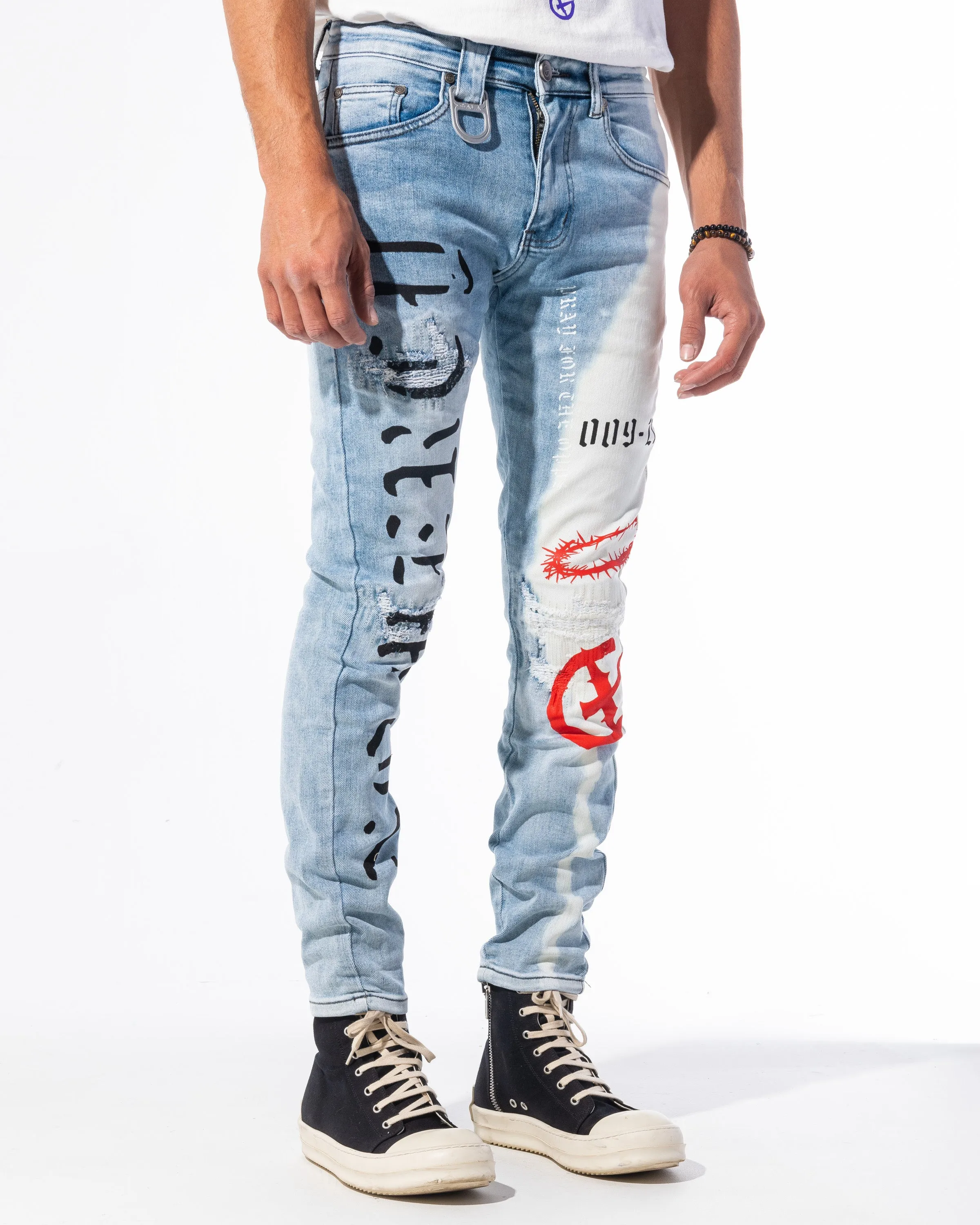 "ACCOMPLICE" DENIM (RED)