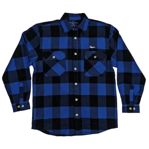 "U.P. SILHOUETTE" Blue Buffalo Plaid Extra Heavyweight Flannel Shirt