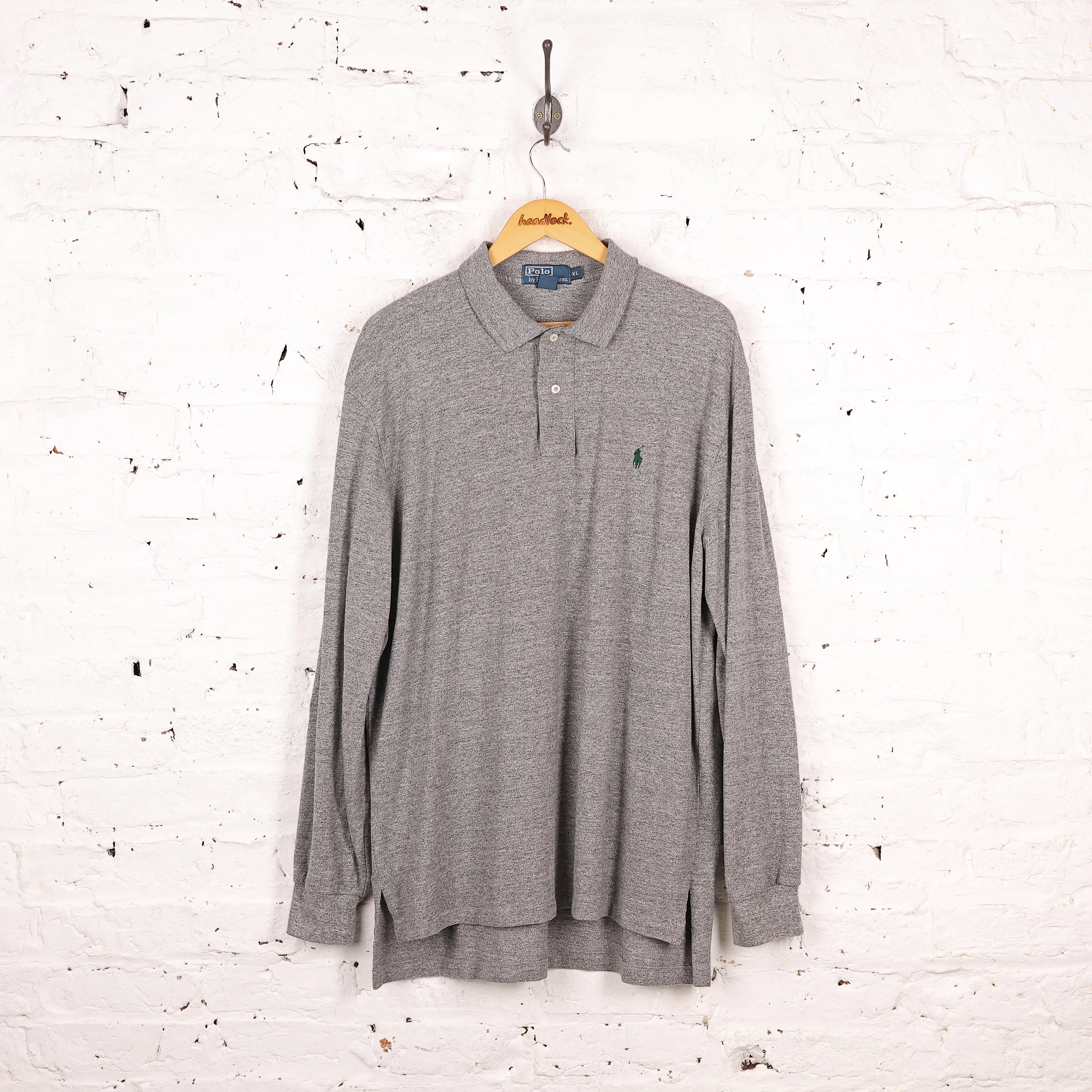 Ralph Lauren Long Sleeve Polo Shirt - Grey - XL